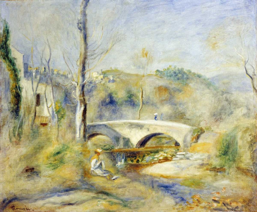 Wall Art Painting id:89941, Name: Landscape With Bridge, Artist: Renoir, Pierre-Auguste