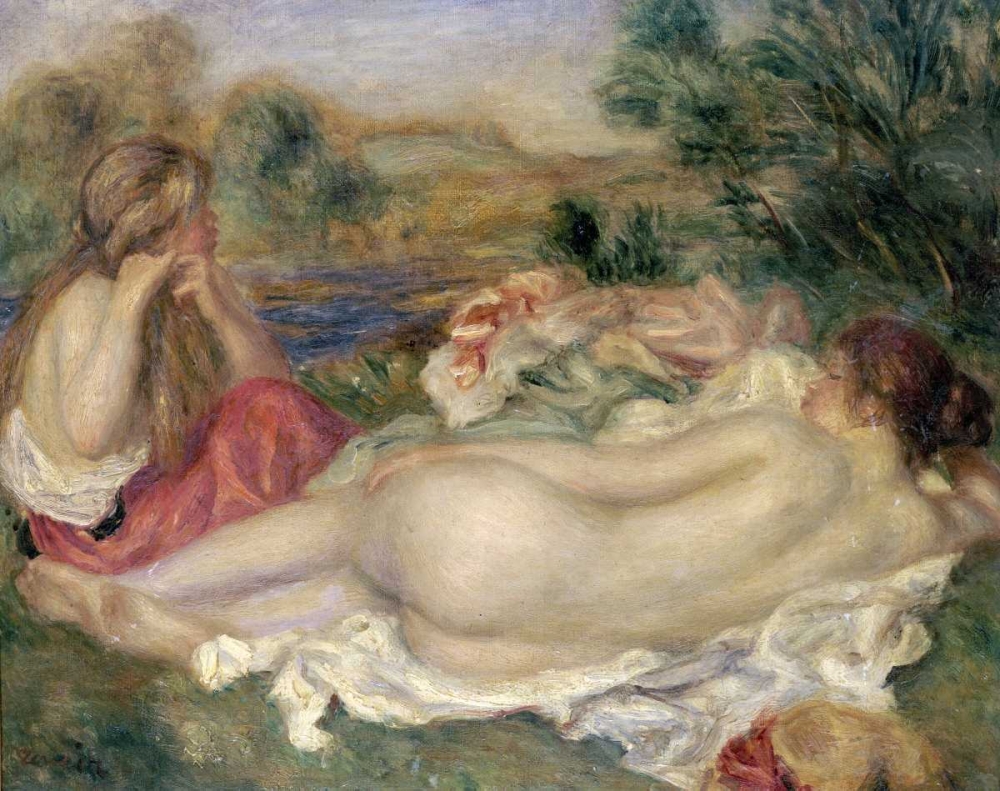 Wall Art Painting id:89949, Name: Two Bathers, Artist: Renoir, Pierre-Auguste