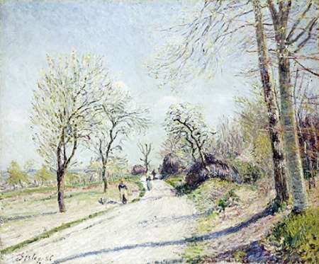 Wall Art Painting id:185461, Name: The Road from Veneux to Moret, Artist: Sisley, Alfred