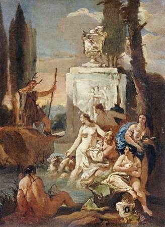 Wall Art Painting id:185488, Name: Diana and Acteon, Artist: Tiepolo, Giovanni Battista