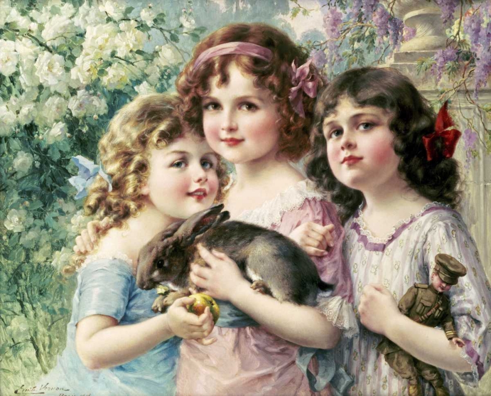 Wall Art Painting id:90110, Name: The Three Graces, Artist: Vernon, Emile
