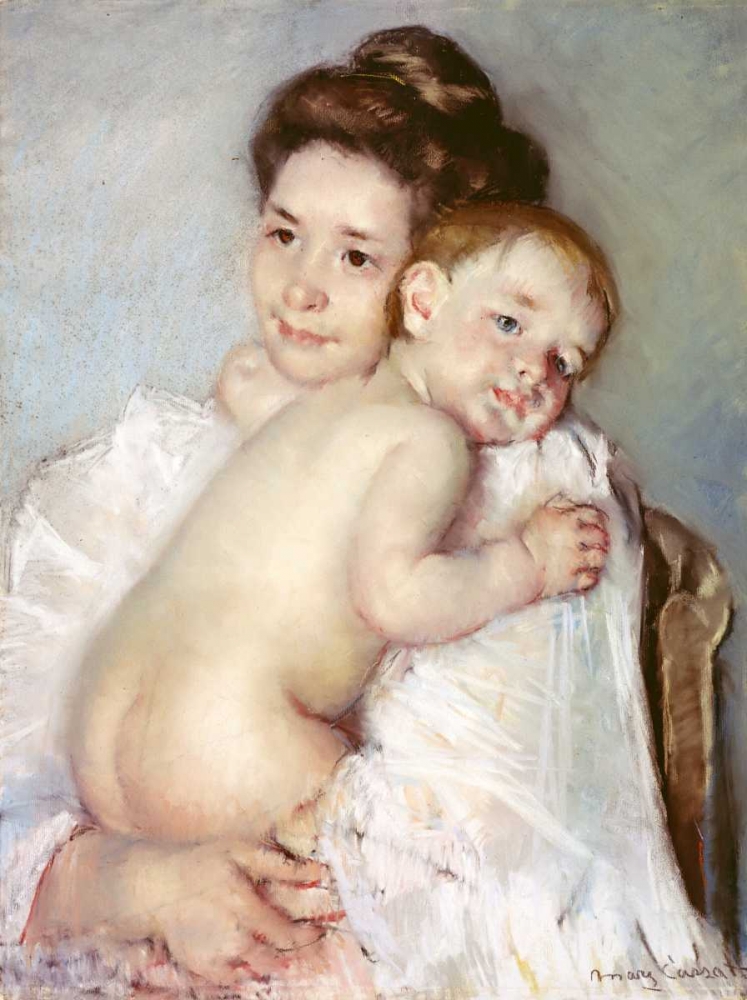 Wall Art Painting id:90269, Name: The Young Mother, Artist: Cassatt, Mary
