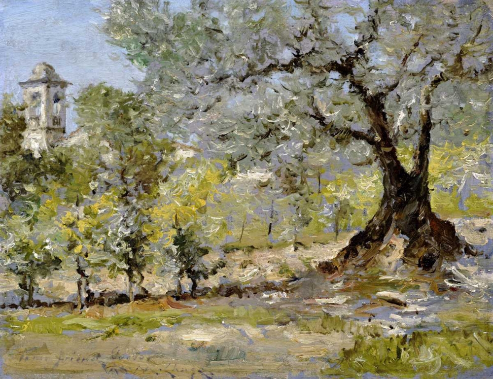 Wall Art Painting id:90279, Name: Olive Trees In Florence, Artist: Chase, William Merritt