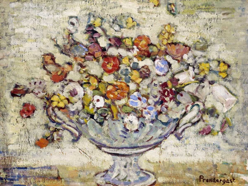 Wall Art Painting id:90563, Name: Floral Still Life, Artist: Prendergast, Maurice Brazil