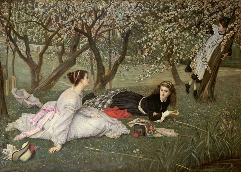 Wall Art Painting id:90636, Name: Spring. Le Printemps, Artist: Tissot, James Jacques