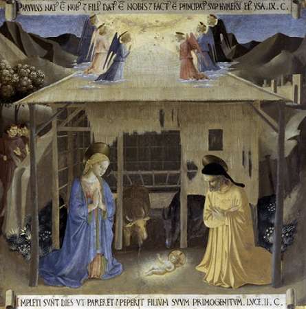 Wall Art Painting id:185829, Name: Story of The Life of Museumist Nativity, Artist: Angelico, Fra