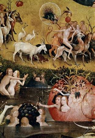 Wall Art Painting id:185884, Name: Garden of Earthly Delights - Detail #5, Artist: Bosch, Hieronymus