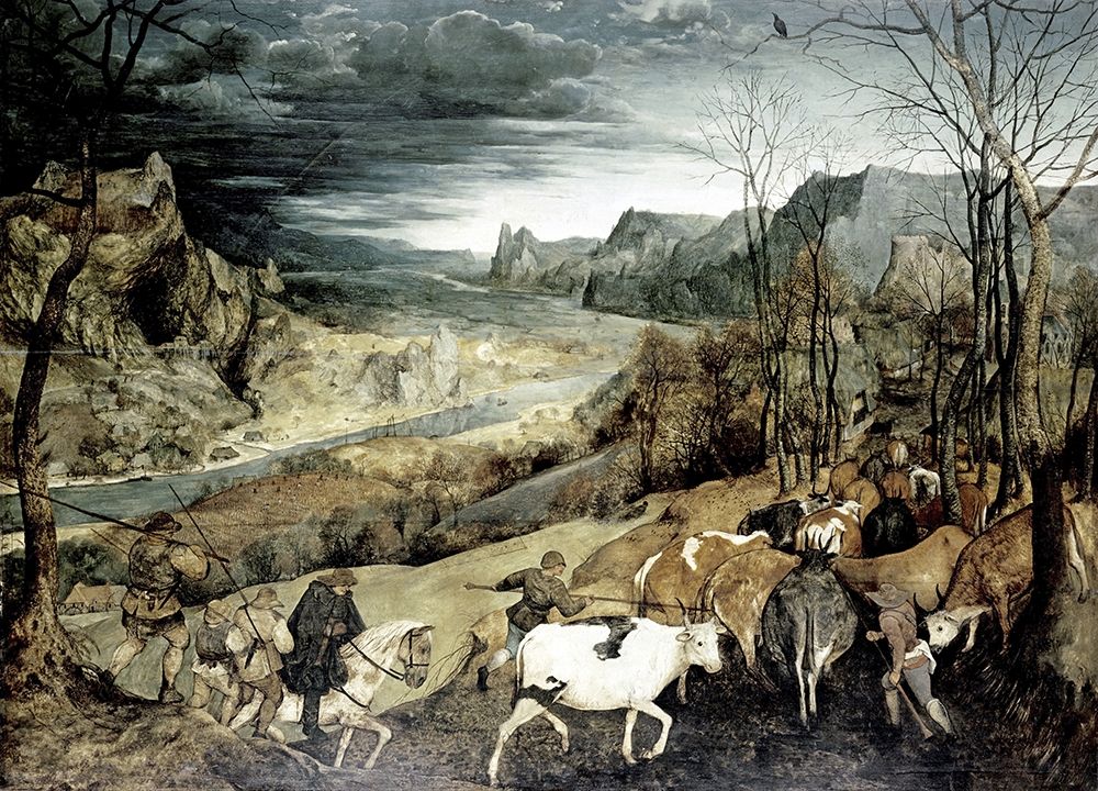 Wall Art Painting id:265962, Name: Return of the Herd, Artist: Bruegel the Elder, Pieter