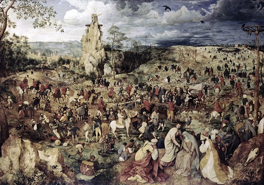 Wall Art Painting id:265965, Name: The Procession to Calvary, Artist: Bruegel the Elder, Pieter
