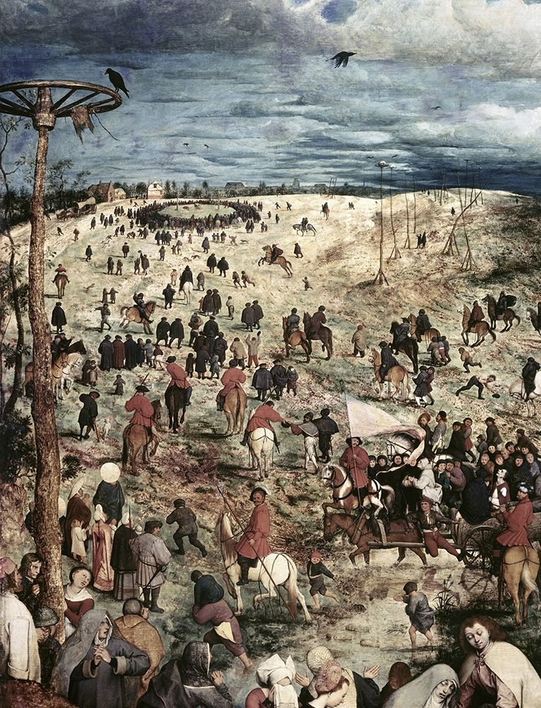 Wall Art Painting id:265966, Name: The Procession to Calvary (Detail) (II), Artist: Bruegel the Elder, Pieter