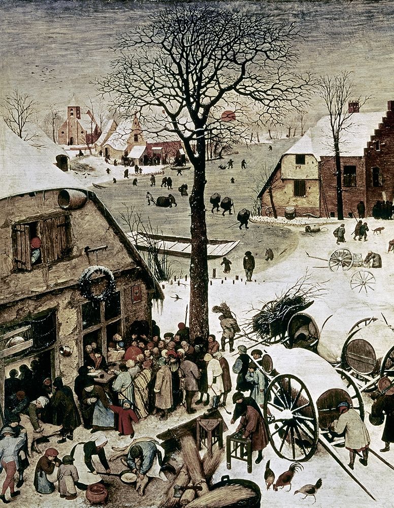 Wall Art Painting id:265968, Name: Census at Bethlehem - Detail, Artist: Bruegel the Elder, Pieter