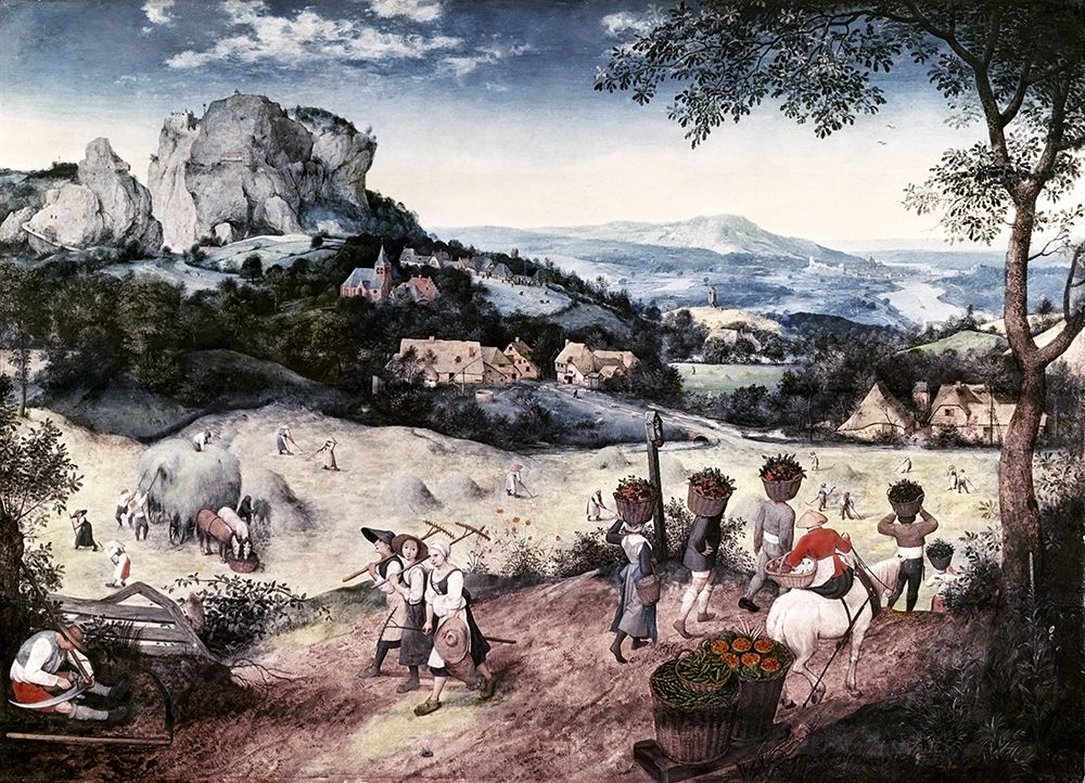 Wall Art Painting id:265970, Name: Haymaking, Artist: Bruegel the Elder, Pieter