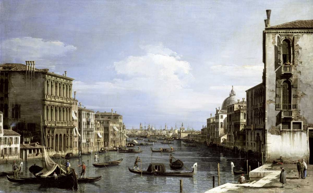 Wall Art Painting id:90802, Name: Grand Canal, Venice From Camp0 Di San Vio, Artist: Canaletto