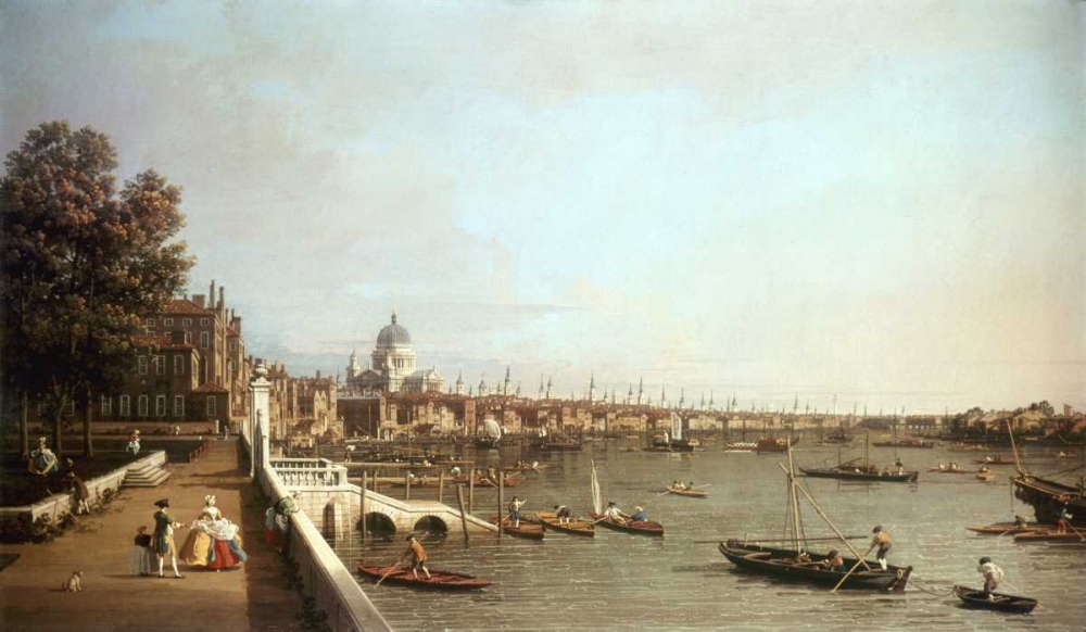 Wall Art Painting id:90804, Name: London From Somerset House, Artist: Canaletto