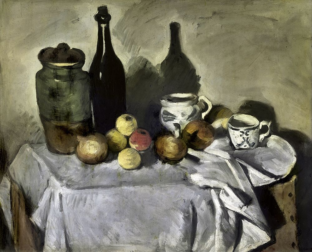 Wall Art Painting id:266126, Name: Still Life with Table Utensils, Artist: Cezanne, Paul