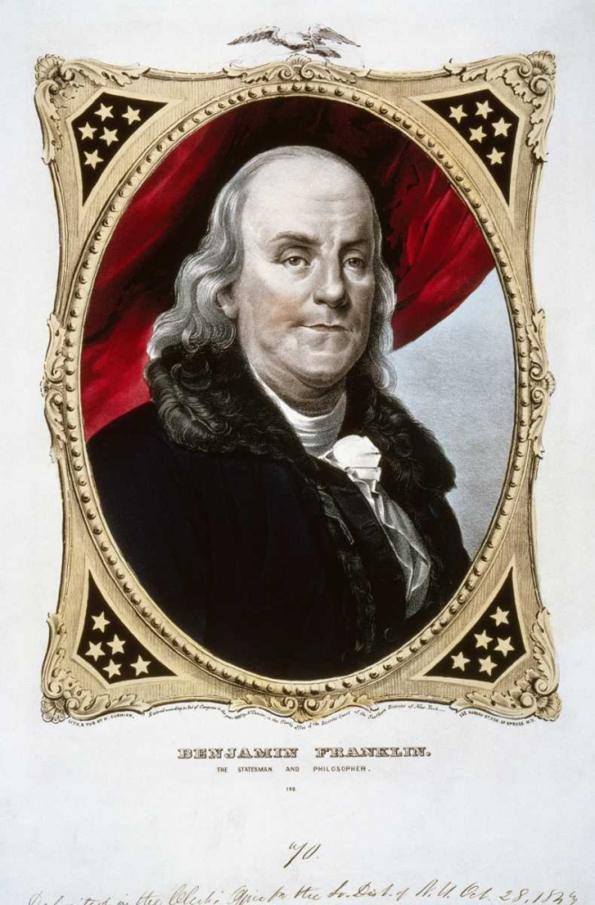 Wall Art Painting id:90868, Name: Benjamin Franklin, Artist: Currier and Ives