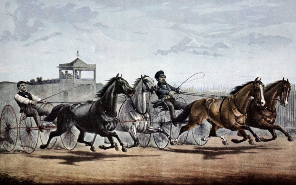Wall Art Painting id:90884, Name: Passing The Stand, Artist: Currier and Ives