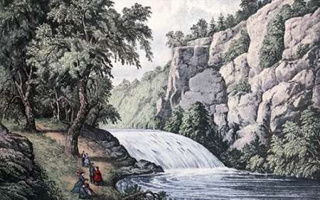 Wall Art Painting id:185975, Name: Tallulah Falls, Georgia, Artist: Ives, Currier and