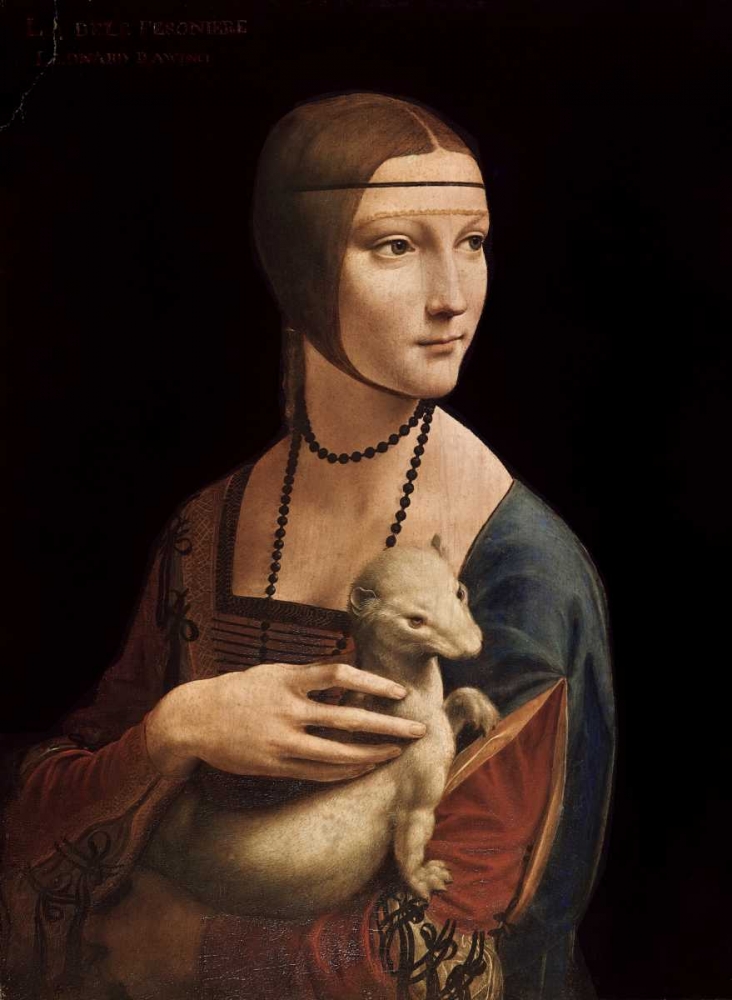 Wall Art Painting id:90922, Name: Portrait of Cecilia Gallerani - Lady with an Ermine, Artist: Da Vinci, Leonardo