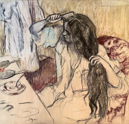 Wall Art Painting id:186017, Name: Woman at her Toilette, Artist: Degas, Edgar