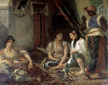 Wall Art Painting id:186025, Name: Algerian Women In Their Apartment, Artist: Delacroix, Eugene