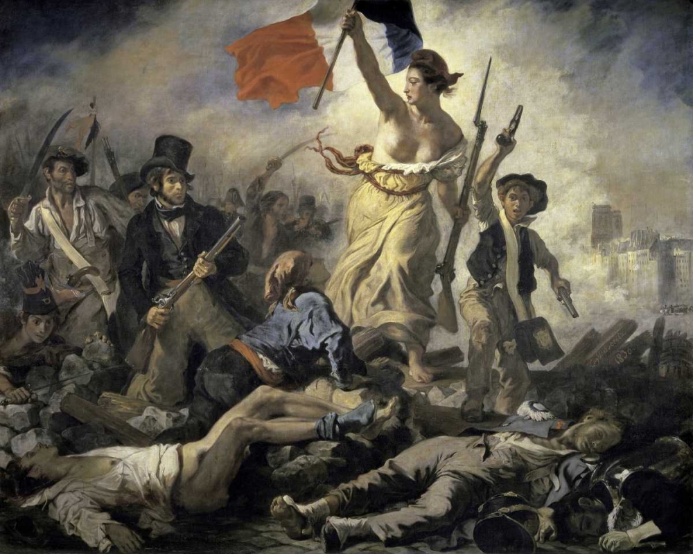 Wall Art Painting id:90973, Name: Liberty Leading the People, Artist: Delacroix, Eugene