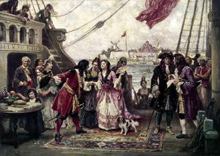 Wall Art Painting id:186104, Name: Captain William Kidd In New York Harbor, Artist: Gerome Ferris, Jean Leon