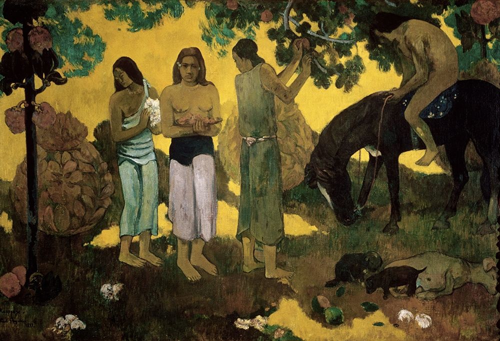 Wall Art Painting id:267338, Name: Harvest of Fruit Cuisine, Artist: Gauguin, Paul