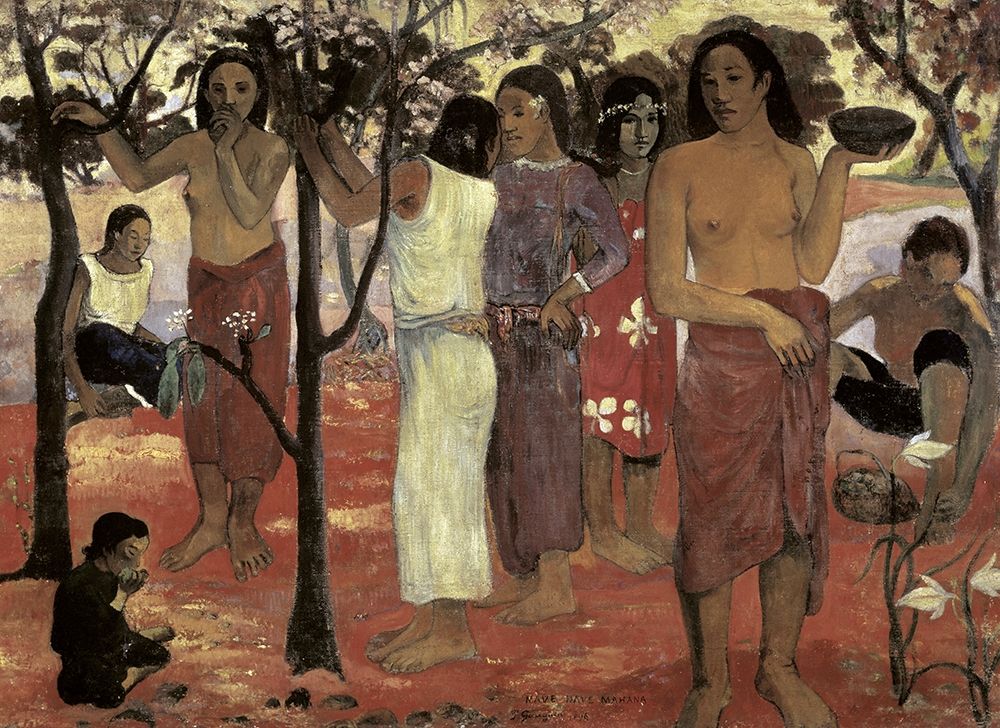 Wall Art Painting id:267345, Name: Nave Nave Mahana, Artist: Gauguin, Paul