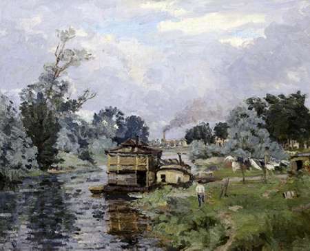 Wall Art Painting id:186194, Name: River Landscape, Artist: Guillaumin, Armand