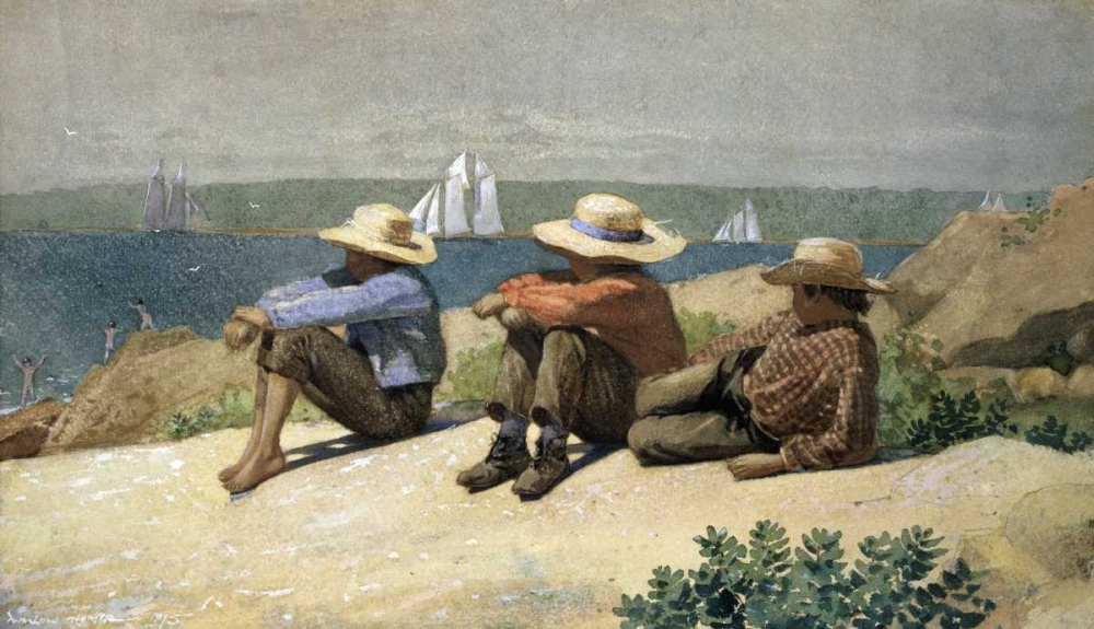 Wall Art Painting id:91173, Name: On the Beach, Artist: Homer, Winslow