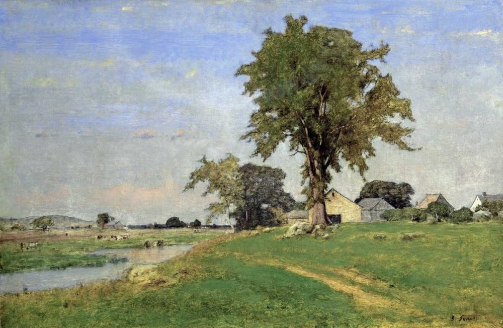 Wall Art Painting id:91187, Name: Old Elm at Medfield, Artist: Inness, George