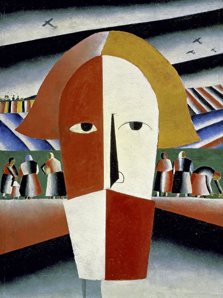 Wall Art Painting id:267911, Name: Peasants Head, Artist: Malevich, Kazimir