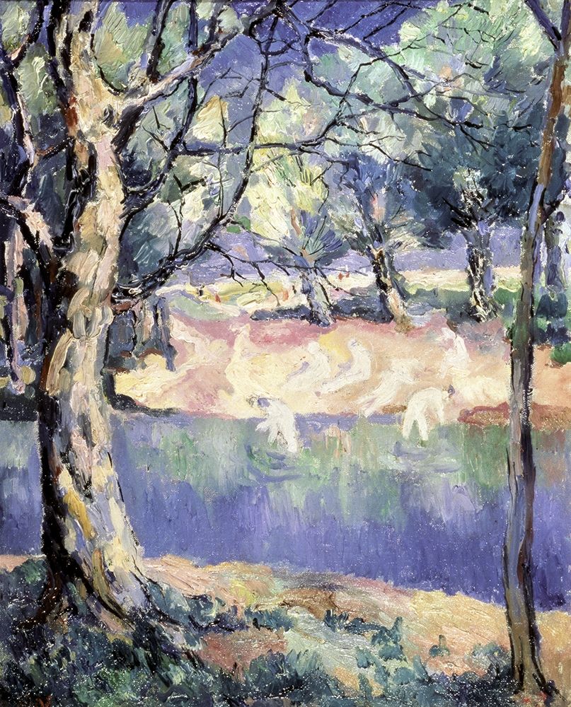 Wall Art Painting id:267912, Name: River In The Forest, Artist: Malevich, Kazimir