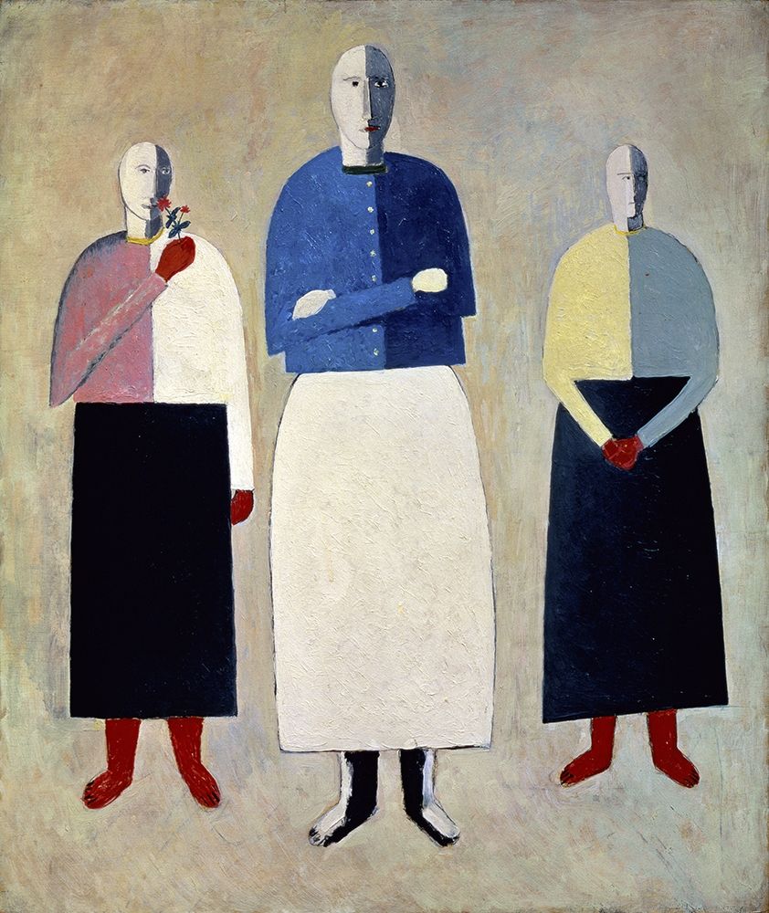 Wall Art Painting id:267915, Name: Three Girls, Artist: Malevich, Kazimir