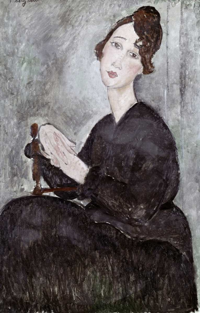 Wall Art Painting id:91301, Name: Portrait of Madame Mayden, Artist: Modigliani, Amedeo