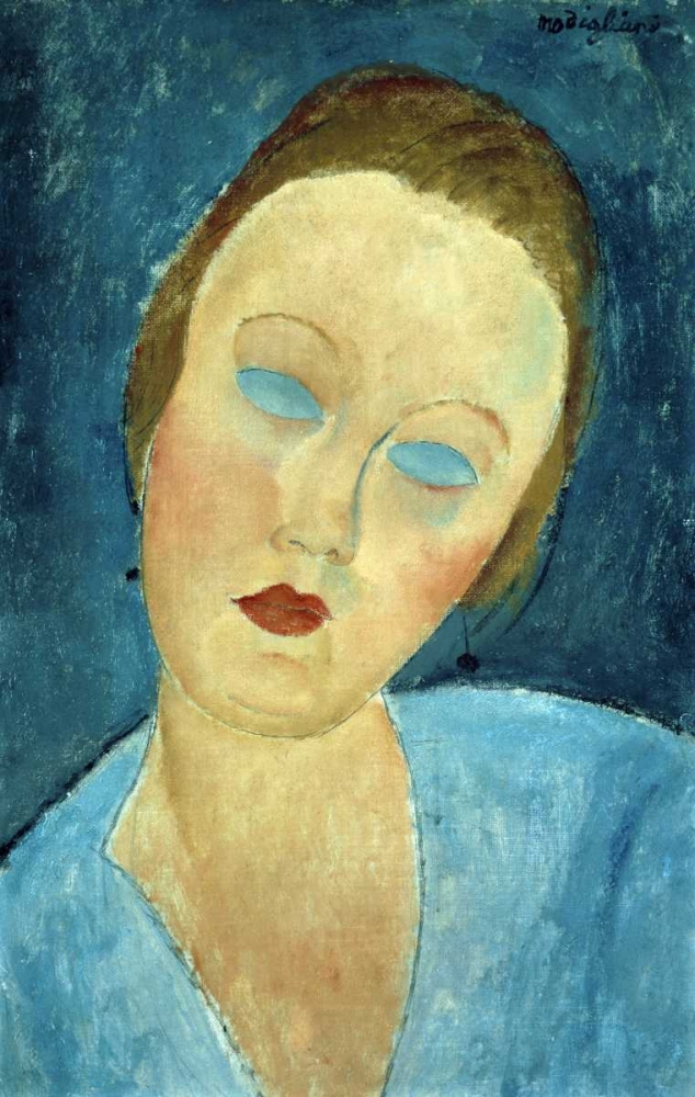 Wall Art Painting id:91302, Name: Portrait of Madame Survage, Artist: Modigliani, Amedeo