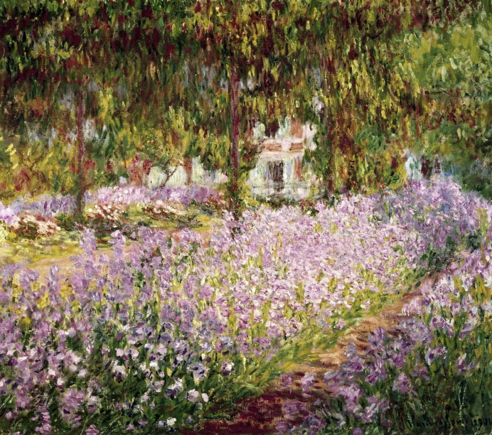 Wall Art Painting id:91319, Name: Garden at Giverny, Artist: Monet, Claude