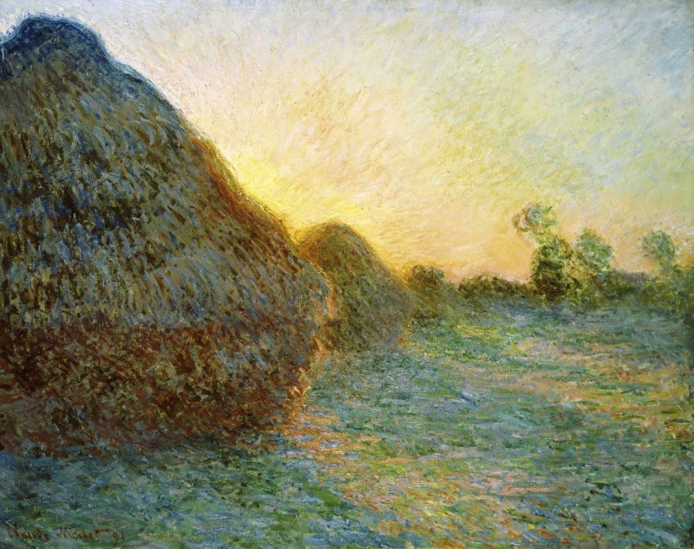 Wall Art Painting id:91321, Name: Haystacks, 1891, Artist: Monet, Claude