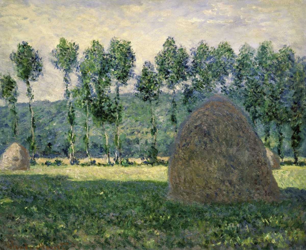 Wall Art Painting id:91323, Name: Haystacks Near Giverny, Artist: Monet, Claude