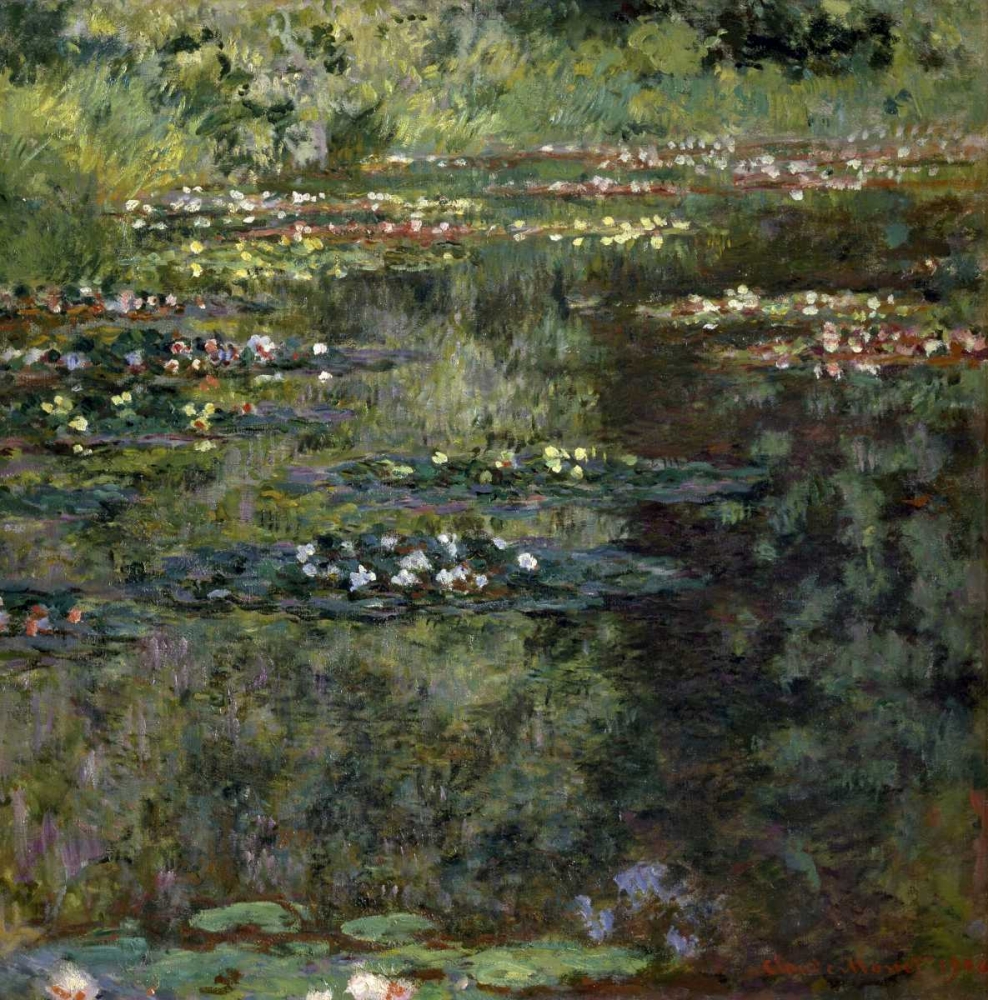 Wall Art Painting id:91338, Name: Pool with Waterlilies, 1904, Artist: Monet, Claude