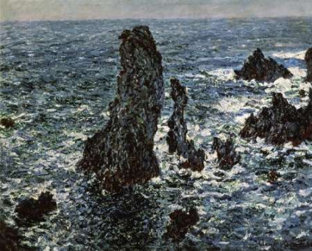 Wall Art Painting id:186311, Name: Rocks at Belle Isle, Artist: Monet, Claude