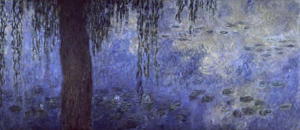 Wall Art Painting id:91360, Name: Water Lilies: Morning with Willows, c. 1918-26 - right panel, Artist: Monet, Claude