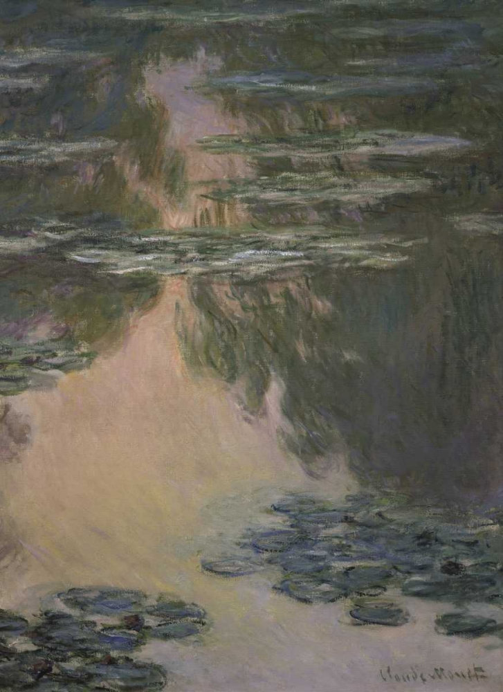 Wall Art Painting id:91369, Name: Water Lilies - with Willows, Artist: Monet, Claude