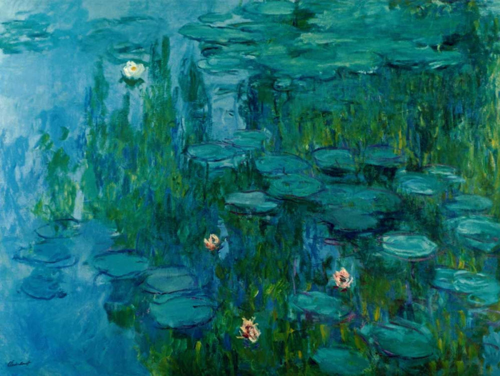 Wall Art Painting id:91370, Name: Water Lilies, c.1918-21, Artist: Monet, Claude