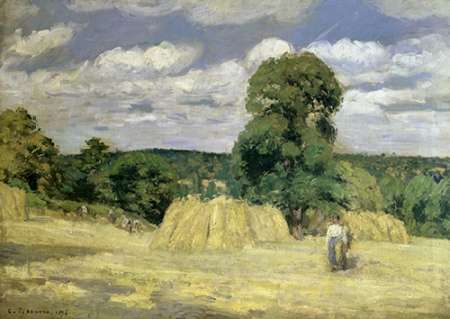 Wall Art Painting id:186391, Name: The Harvest at Montfoucault, Artist: Pissarro, Camille