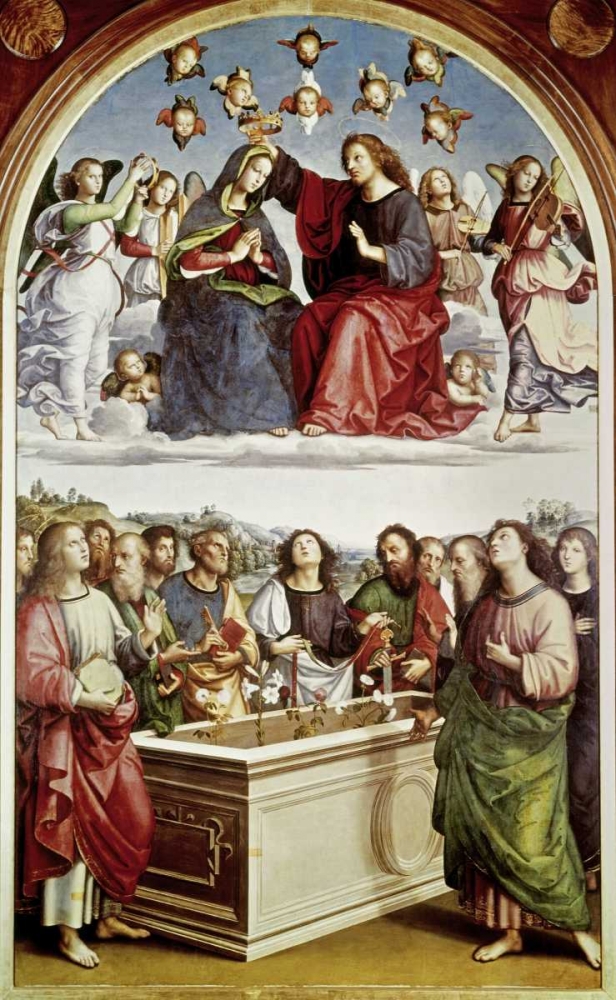 Wall Art Painting id:91459, Name: Coronation of The Virgin, Artist: Raphael