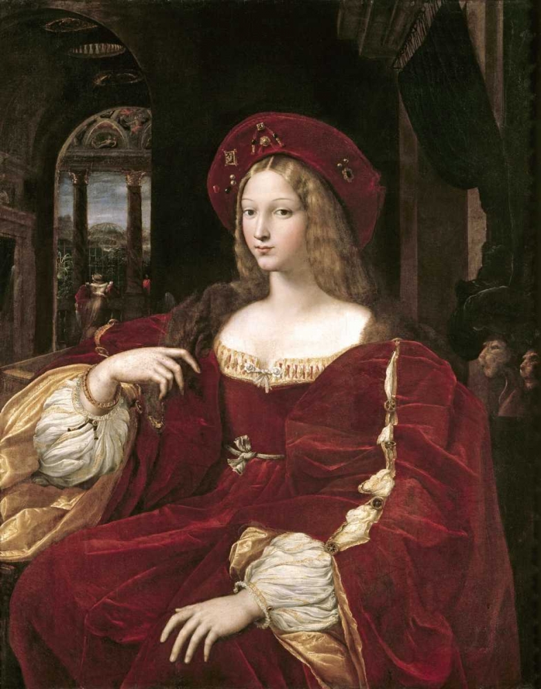 Wall Art Painting id:91463, Name: Portrait of Joanna of Aragon, Artist: Raphael