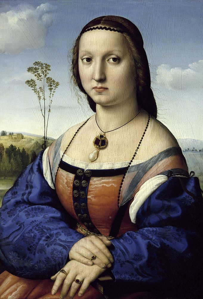 Wall Art Painting id:268395, Name: Portrait of Maddalena Strozzi Doni, Artist: Raphael