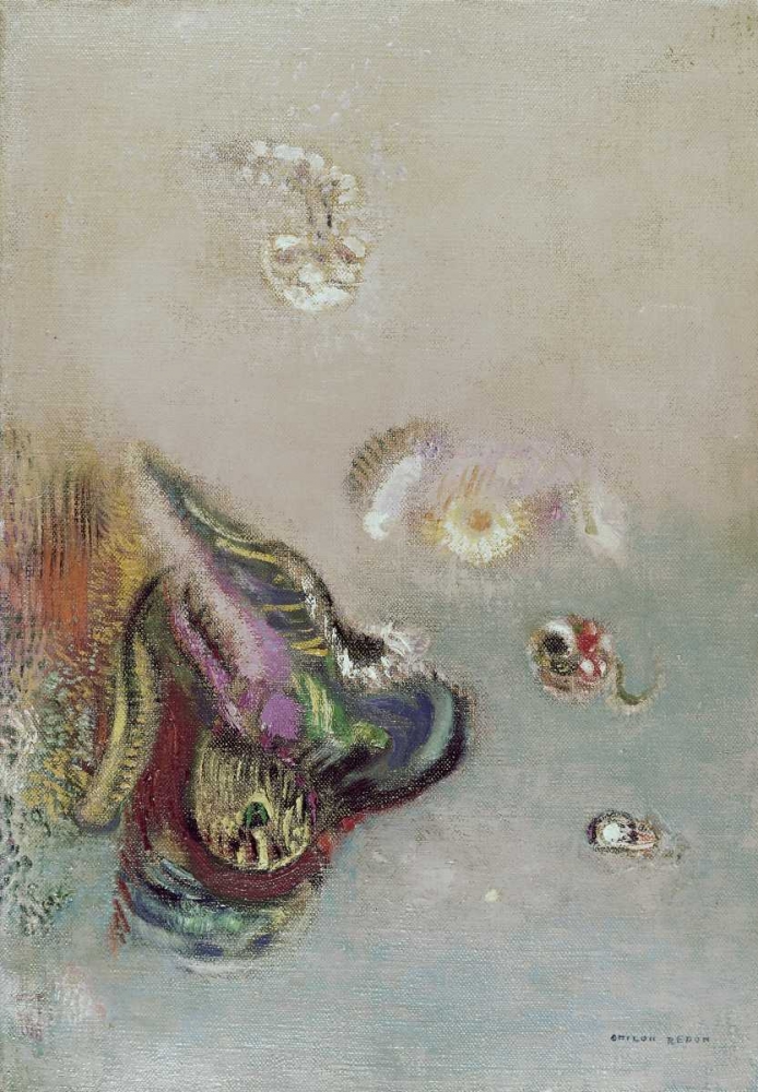 Wall Art Painting id:91468, Name: Abstract Scene, Artist: Redon, Odilion